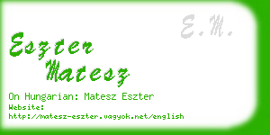 eszter matesz business card